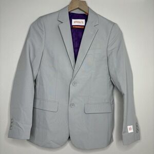 OPPOSUITS Suit Jacket Blazer‎ Light Gray Boys 14Y New Without Tags